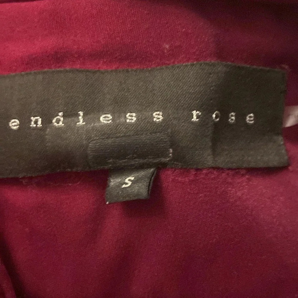 Endless Rose Single Breasted Blazer Bold Sz S Burgundy Powersuit 80’s - Picture 6 of 6